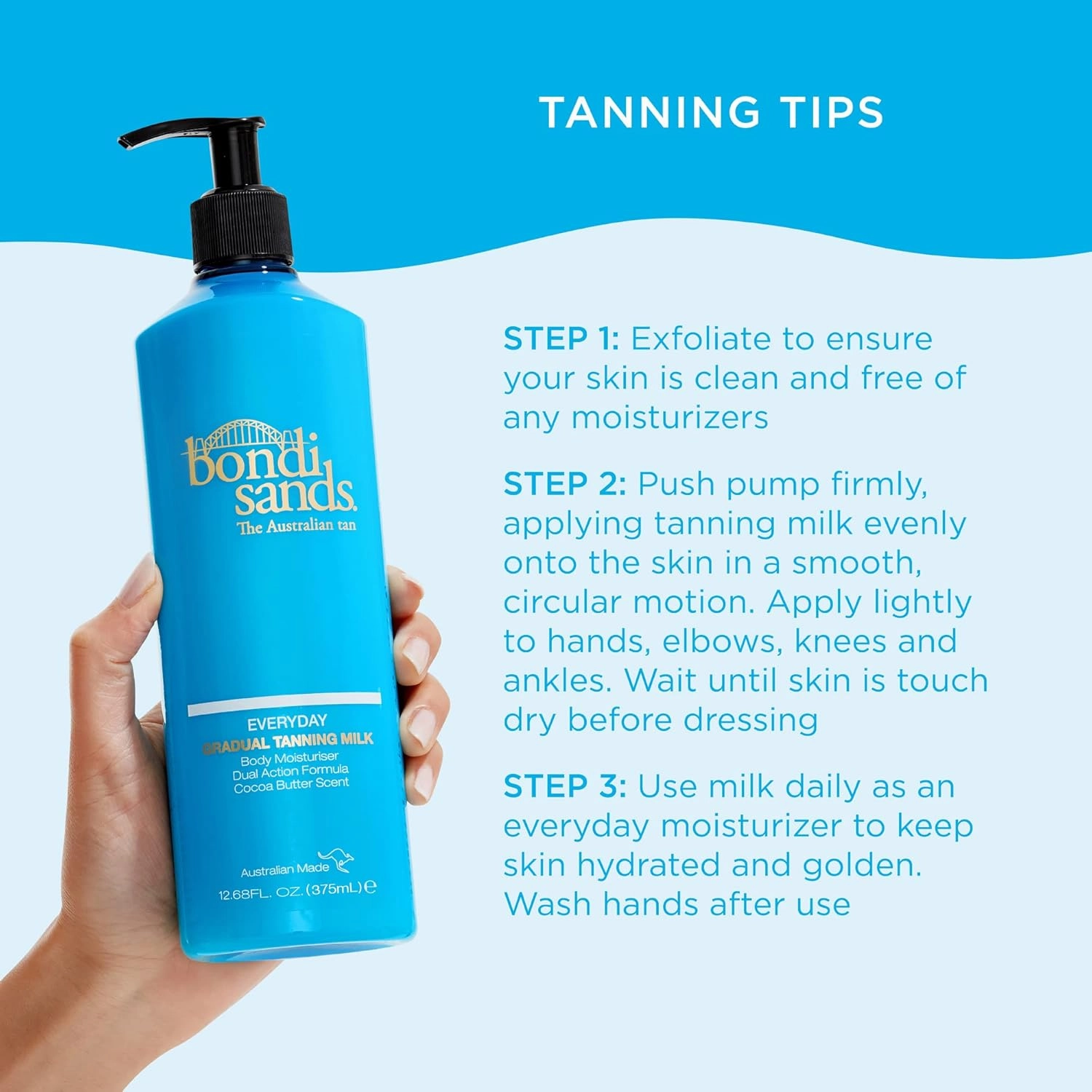 Bondi Sands Everyday Gradual Tanning Milk | Long-Lasting, Tanning Body Moisturizer Enriched With Aloe Vera and Vitamin E for Glowing Skin