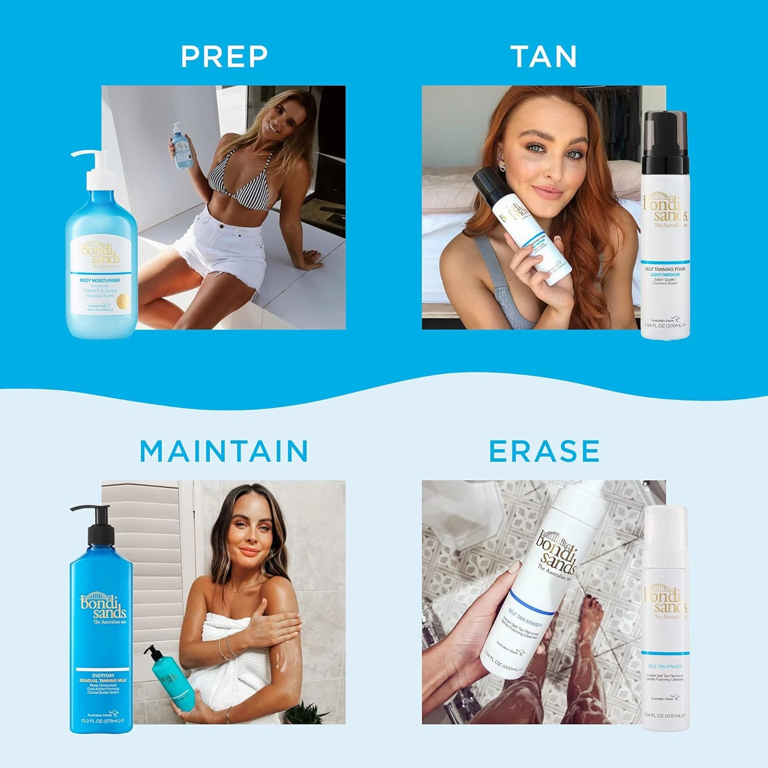 Bondi Sands Everyday Gradual Tanning Milk | Long-Lasting, Tanning Body Moisturizer Enriched With Aloe Vera and Vitamin E for Glowing Skin