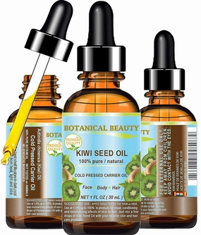 Botanical Beauty KIWI SEED OIL. 100% Pure Natural Undiluted Virgin Cold Pressed Carrier Oil. 1 Fl.oz.- 30 ml for Face, Skin, Body, Hair, Nail Care