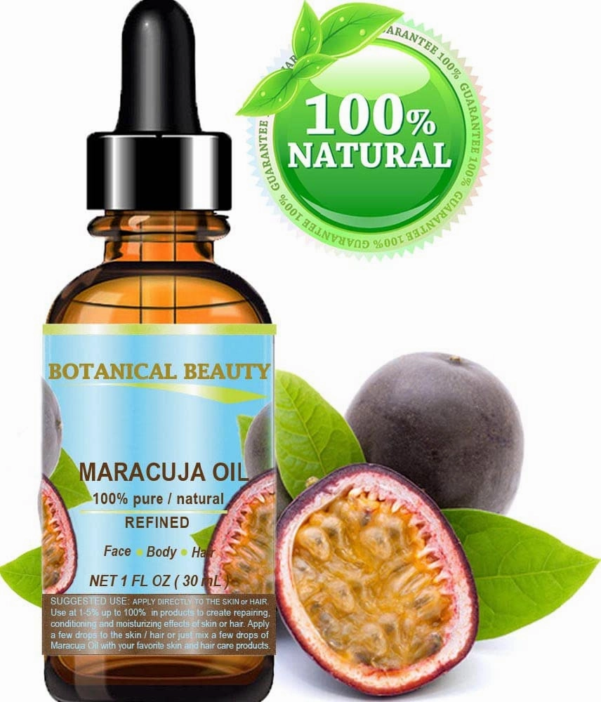 Botanical Beauty MARACUJA OIL 100% Pure Natural Cold Pressed Undiluted for Face, Skin, Hair, Body, Lip, Nails 1 Fl.oz.- 30 ml Rich in vitamin C
