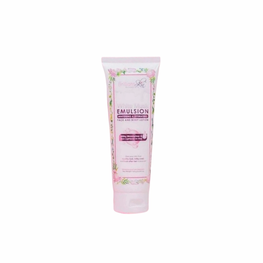 Brilliant Skin Milky White Musk Emulsion Whitening Face & Body Lotion 120g