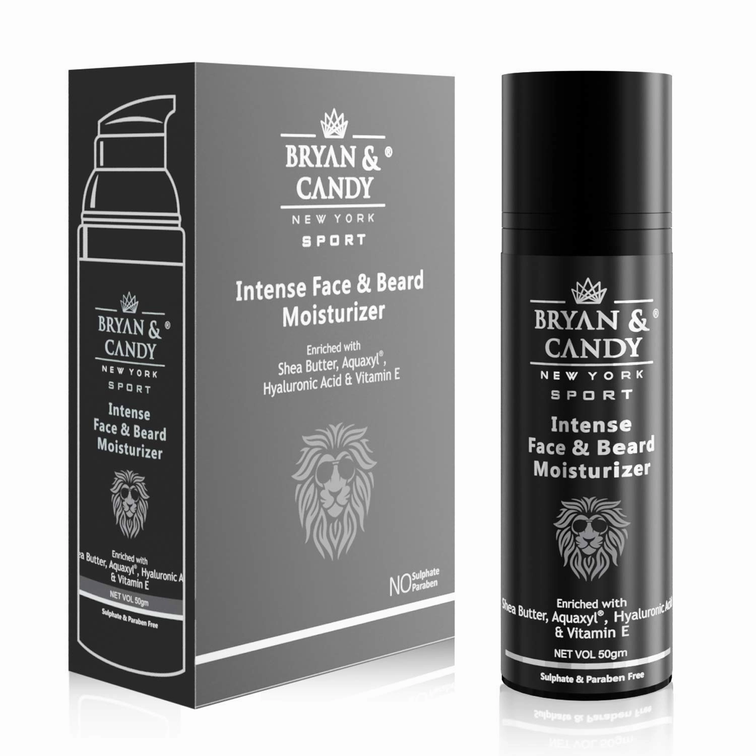 Bryan & Candy Newyork Lion Series Intense Face & Beard Moisturizer For Men | All Skin Types | 50 Gm 50 G (Pack Of 1)