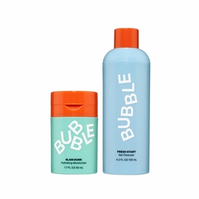 Bubble Skincare Slam Dunk Face Moisturizer for Dry Skin (50ml)   Fresh Start Exfoliating Gel Cleanser (125ml)