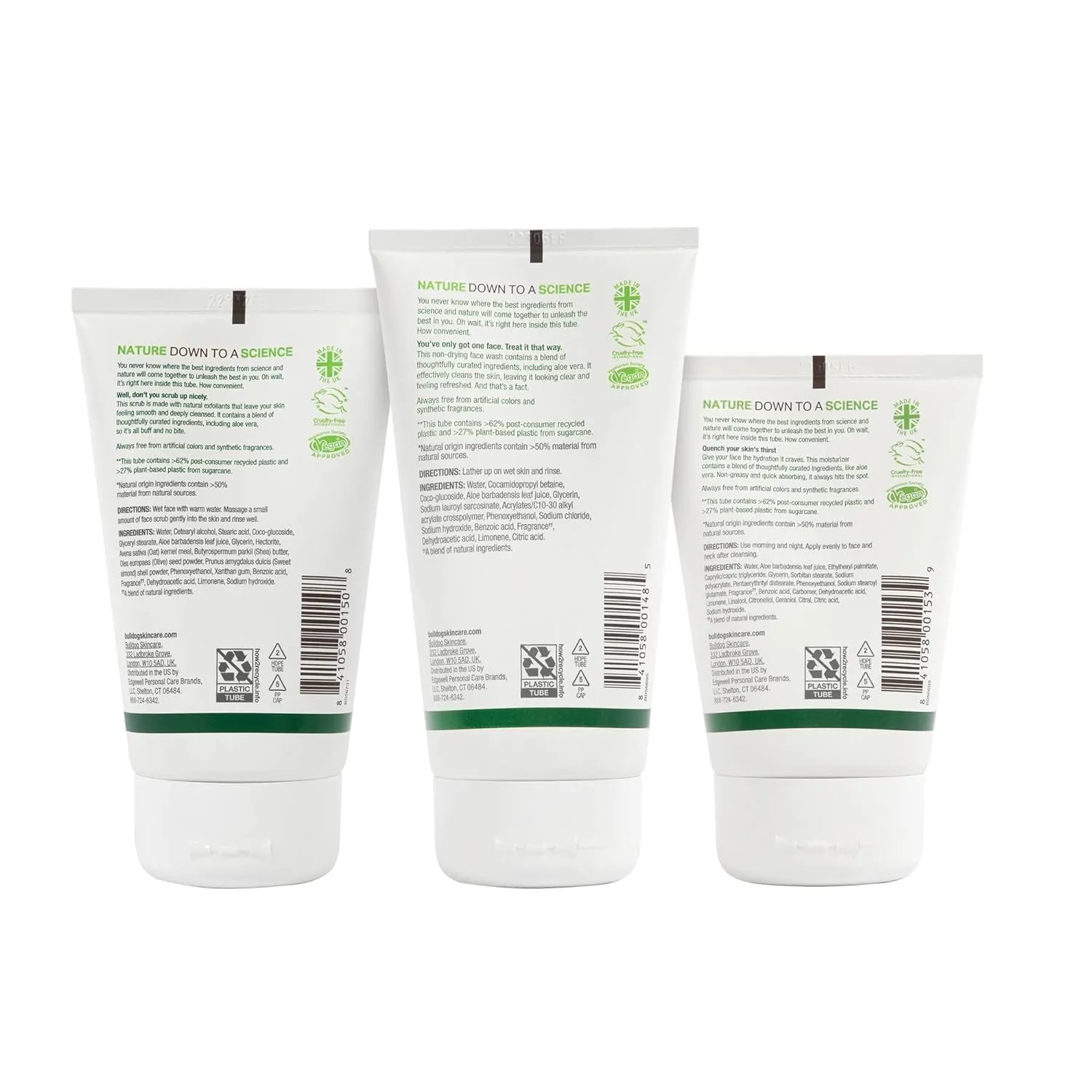 Bulldog Mens Skincare and Grooming Original Full Face Kit with Moisturizer, Face Wash & Face Scrub