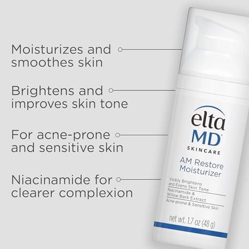 Bundle of EltaMD UV Clear Face Sunscreen SPF 46   EltaMD AM Restore Face Moisturizer