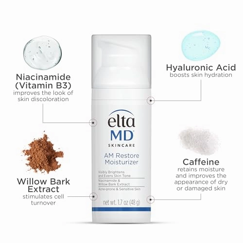 Bundle of EltaMD UV Clear Face Sunscreen SPF 46   EltaMD AM Restore Face Moisturizer