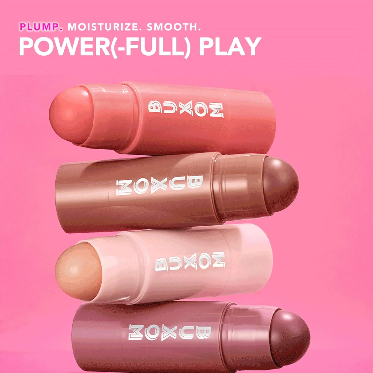 BUXOM Power-Full Plumping Lip Balm, Tinted Lip Balm Plumper, Enhancing & Hydrating Lip Moisturizer Formulated with Peptides