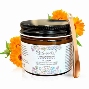 Calendula Nourishing Face Cream for Dry Skin, Natural & Organic Facial Cream, Hydrating and Moisturizing skin care product, Vegan Face Cream, Facial Moisturizer for Dry Skin