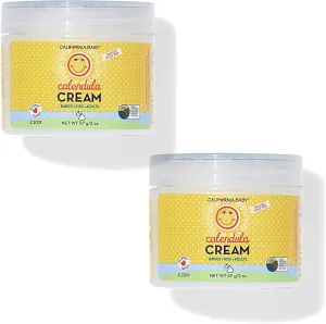 California Baby Calendula Cream | 100% Plant-Based Moisturizer | Lavender Baby Lotion | Face Moisturizer For Dry Skin | Hypoallergenic | 2 oz (2-Pack)