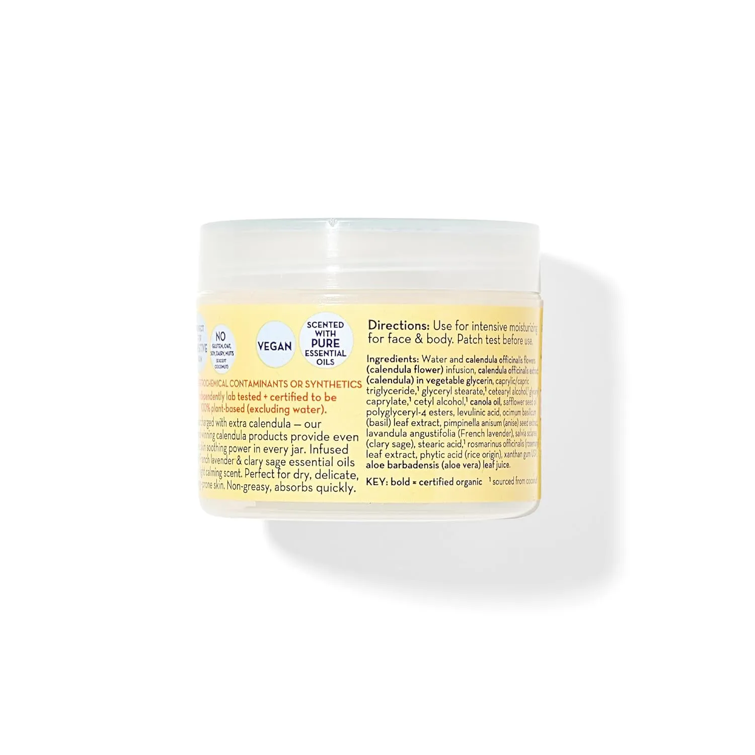 California Baby Calendula Cream | 100% Plant-Based Moisturizer | Lavender Baby Lotion | Face Moisturizer For Dry Skin | Hypoallergenic | 2 oz / 57g