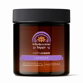 Calm Body Cream with Magnesium, Arnica & Vitamin D3 – Lavender Scented – Nourishing Botanical Moisturizer with Shea, Turmeric & Aloe – 4oz