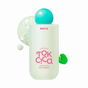 Calming Tok Cica Heartleaf Gel Essence, Cooling & Hydrating Facial Essence for Sensitive Skin, Lightweight Soothing & Relief Moisturizer, Korean Daily Skin Care (6.76 fl.oz / 200ml)