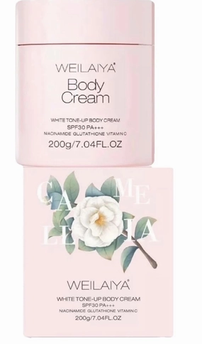 Camellia Flower Extract Face & Body Cream SPF3O PA    NACINAMIDE GLUTATHIONE VITAMIN C (200g/7.04FL.OZ) Brightening, anti-aging, moisturizer, hydrate, non-comedogenic, water-proof, non-sticky)