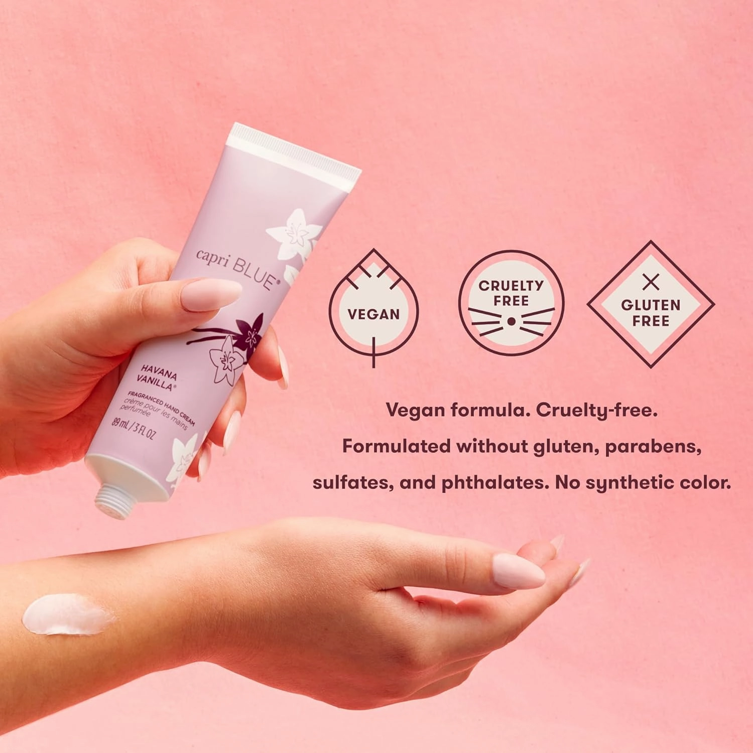 Capri Blue Moisturizing Hand Cream Travel Size – Flora Edit Collection – Nourishing Hand Cream for Dry Cracked Hands with Jojoba Oil & Shea Butter – Purse Essentials – Skin Care (Havana Vanilla, 3 oz)