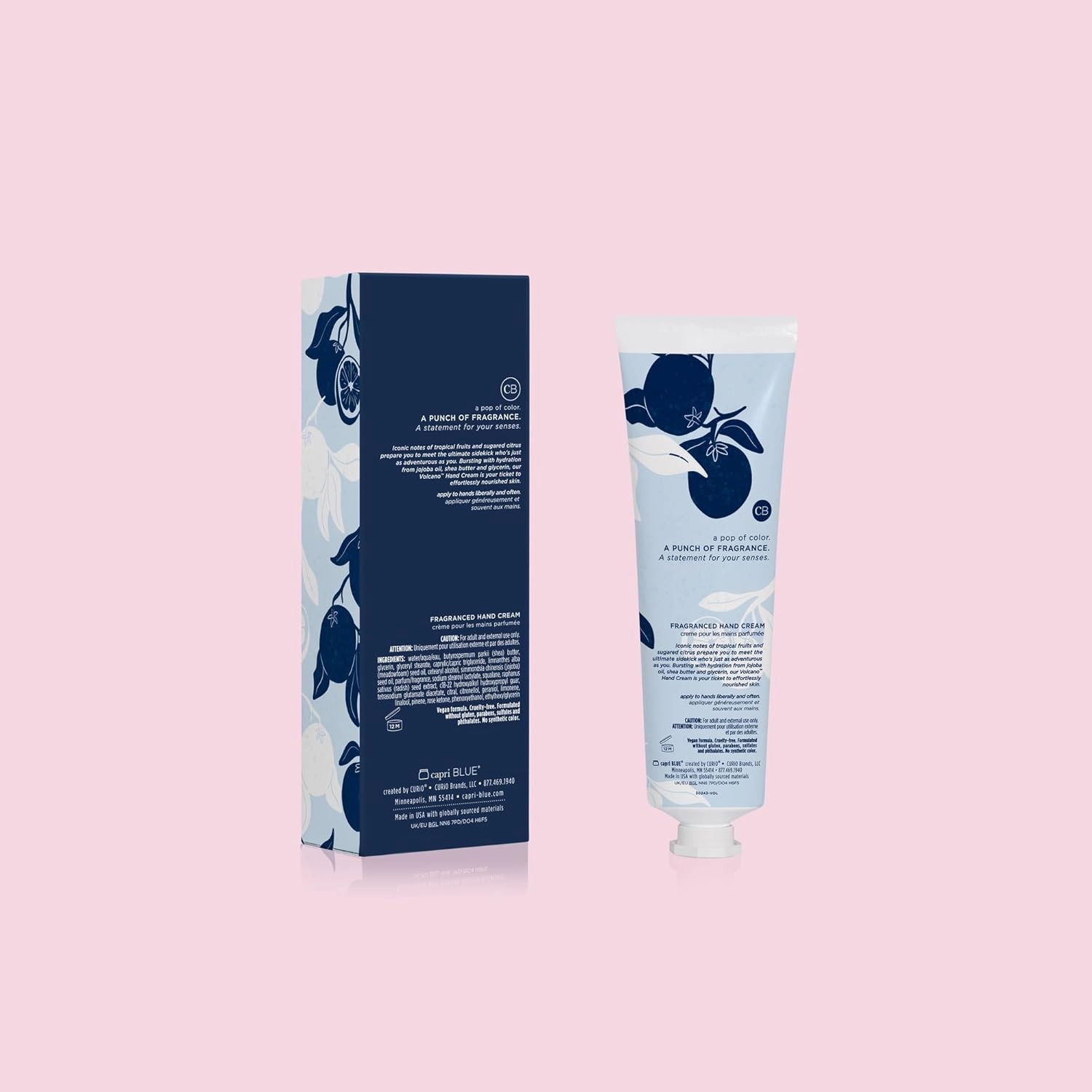 Capri Blue Moisturizing Hand Cream Travel Size – Flora Edit Collection – Nourishing Hand Cream for Dry Cracked Hands with Jojoba Oil & Shea Butter – Skin Care (Volcano, 3 oz pack of 2)