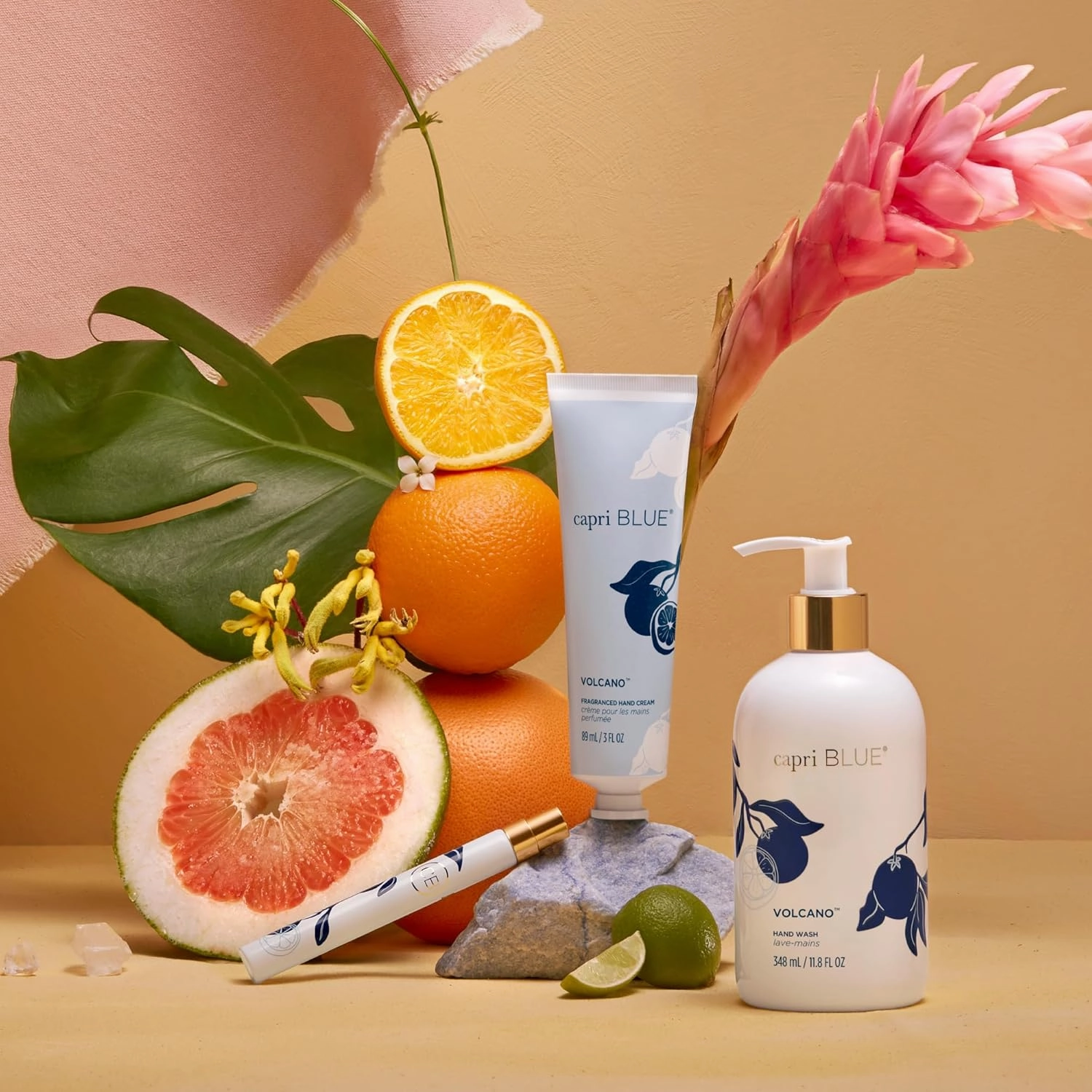 Capri Blue Moisturizing Hand Cream Travel Size – Flora Edit Collection – Nourishing Hand Cream for Dry Cracked Hands with Jojoba Oil & Shea Butter – Skin Care (Volcano, 3 oz pack of 2)