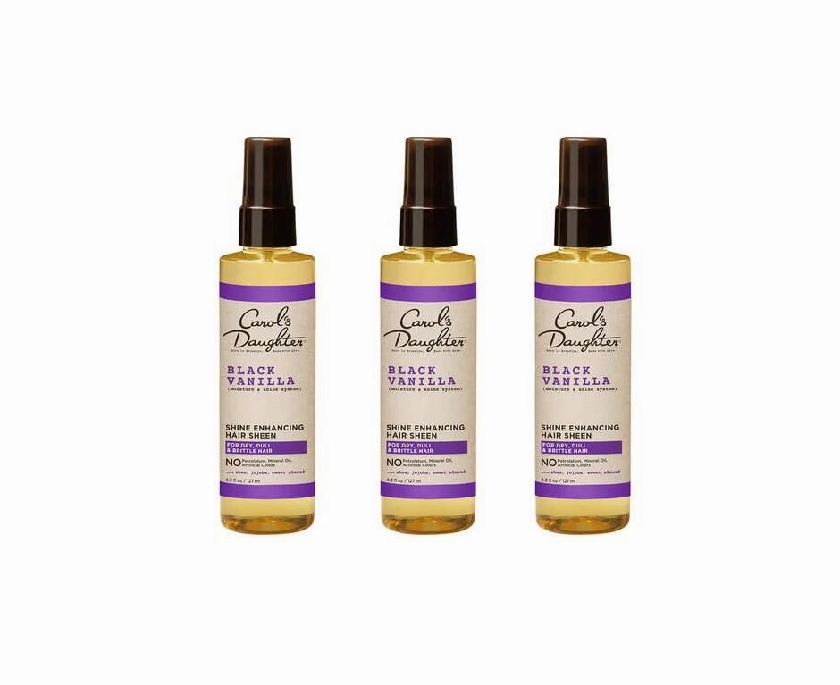 Carol's Daughter Black Vanilla Moisture and Shine Hair Sheen, for Dry, Dull or Brittle Hair, 4.3 Fl Oz, Pack of 3