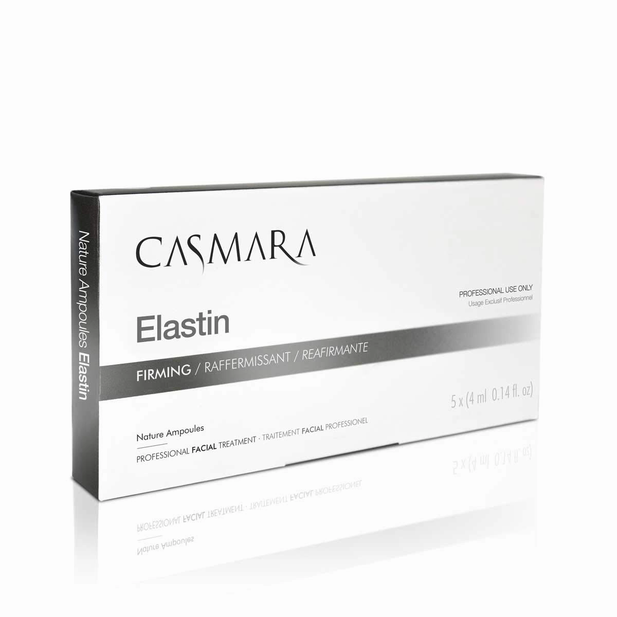 Casmara Nature Ampoules Elastin for Anti Ageing with Vitamin A, C, E, Mallow Extracts & Elastin Amino Acid | Face Serum for Anti Wrinkle & Skin Firming | Advanced Anti Aging Formula - Set of 5