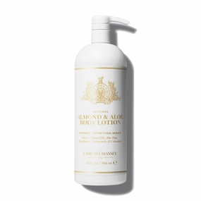 Caswell-Massey Almond & Aloe Lotion, Warmly Sweet Almond Scented Moisturizer, Botanical Body Lotion for Women with Aloe Vera, Calendula & Chamomile, 32 Fl Oz