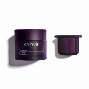 Caudalie Premier Cru Anti-Aging Cream Moisturizer, Refillable Jar - 50 mL Cream and 50 mL Refill Pod