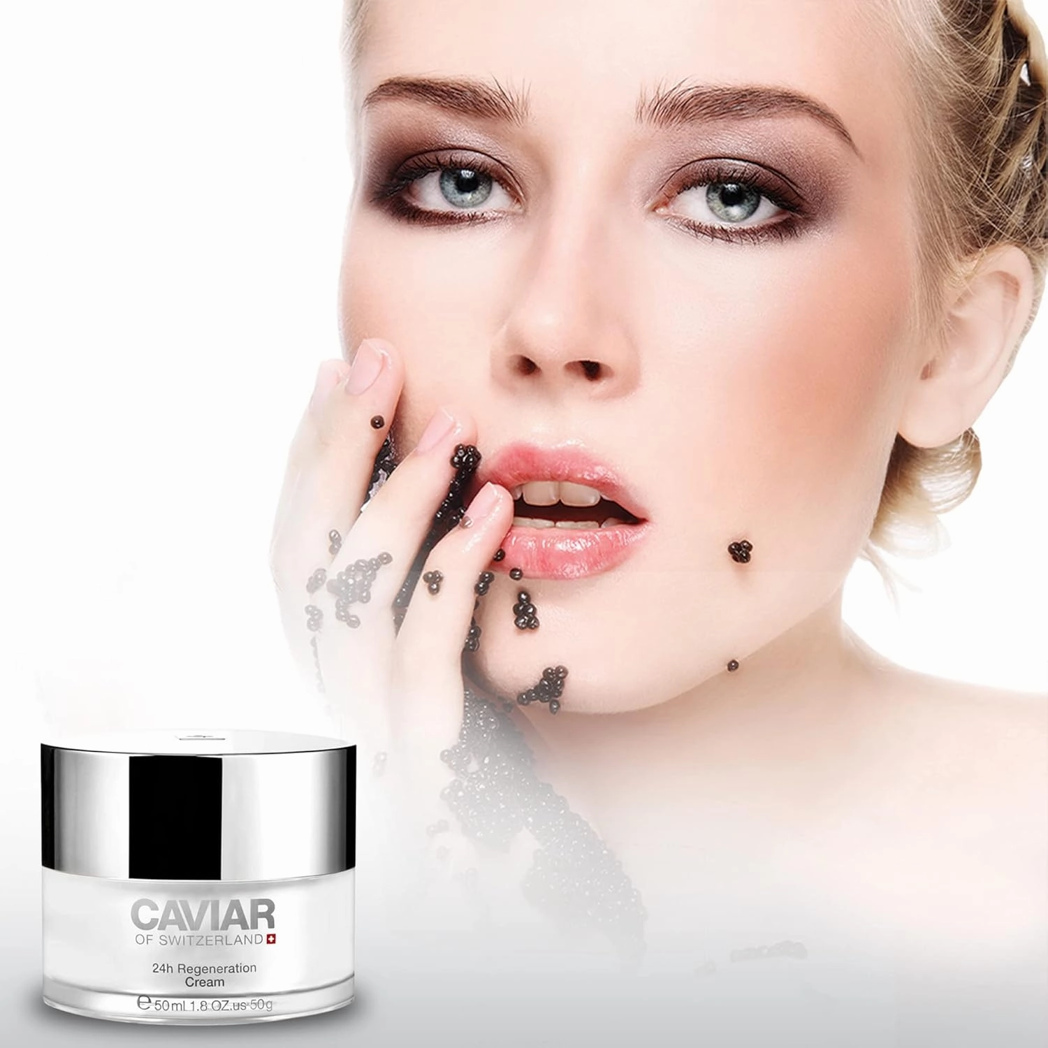 Caviar Face Moisturizer Regenerate Cream - Anti Aging Cream for Aging Spots, Facial Treatment with Hyaluronic Acid & Resveratrol, Facial Moisturizer for Any Type of Skin | (1.6 Oz)