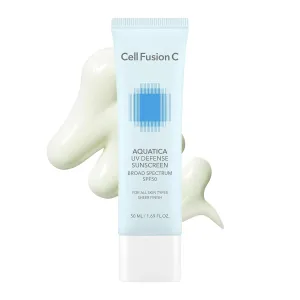 Cell Fusion C Aquatica UV Defense Face Sunscreen SPF 50, Hydrating SPF Moisturizer, Lightweight & No White Cast, Korean Sunscreen for Face, 50ml / 1.69 fl.oz