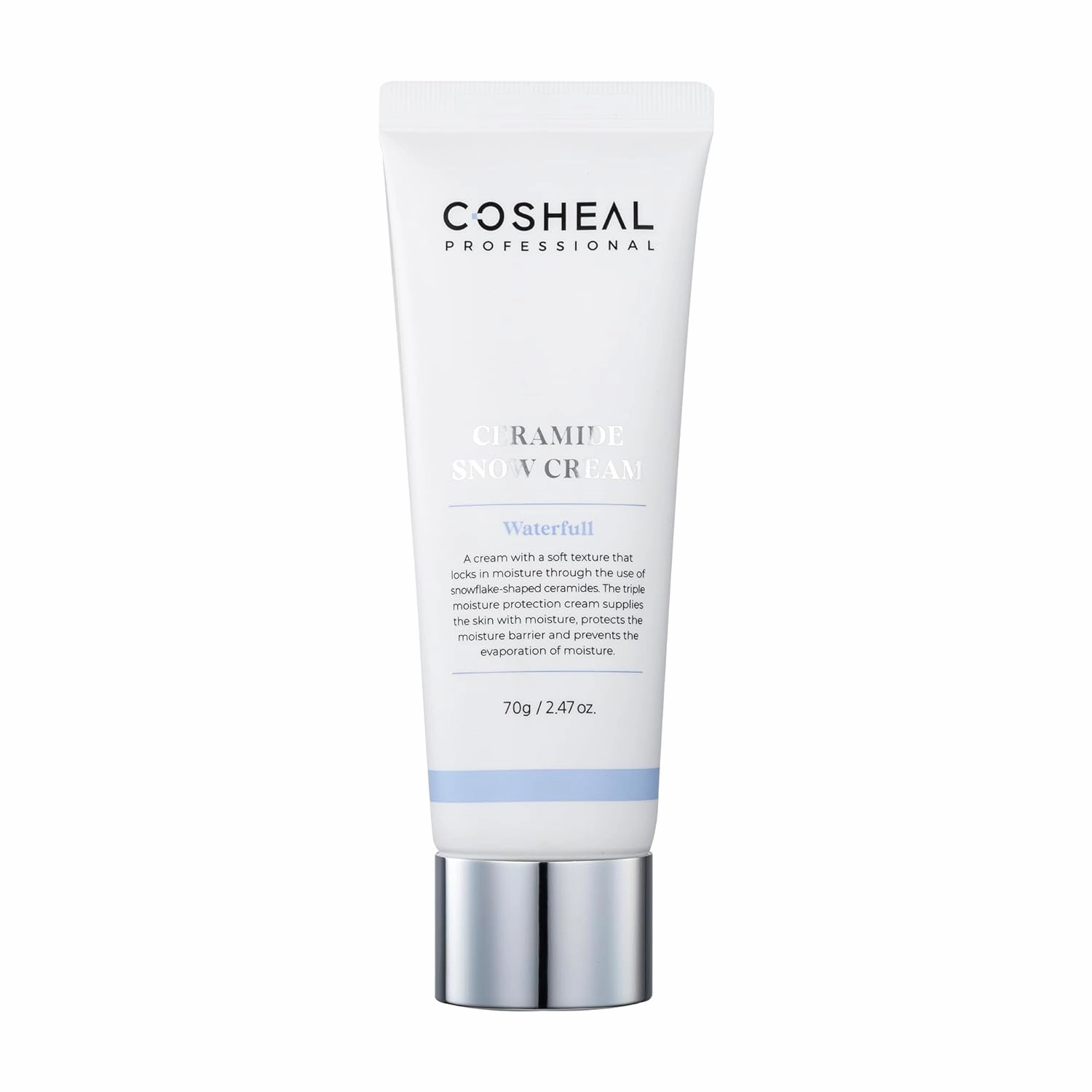 Ceramide Snow Cream 2.47 oz. I Barrier Soothing Intense Hydrating Hyaluronic Acid Daily Lightweight Facial Moisturizer For Dry Skin, Hypoallergenic