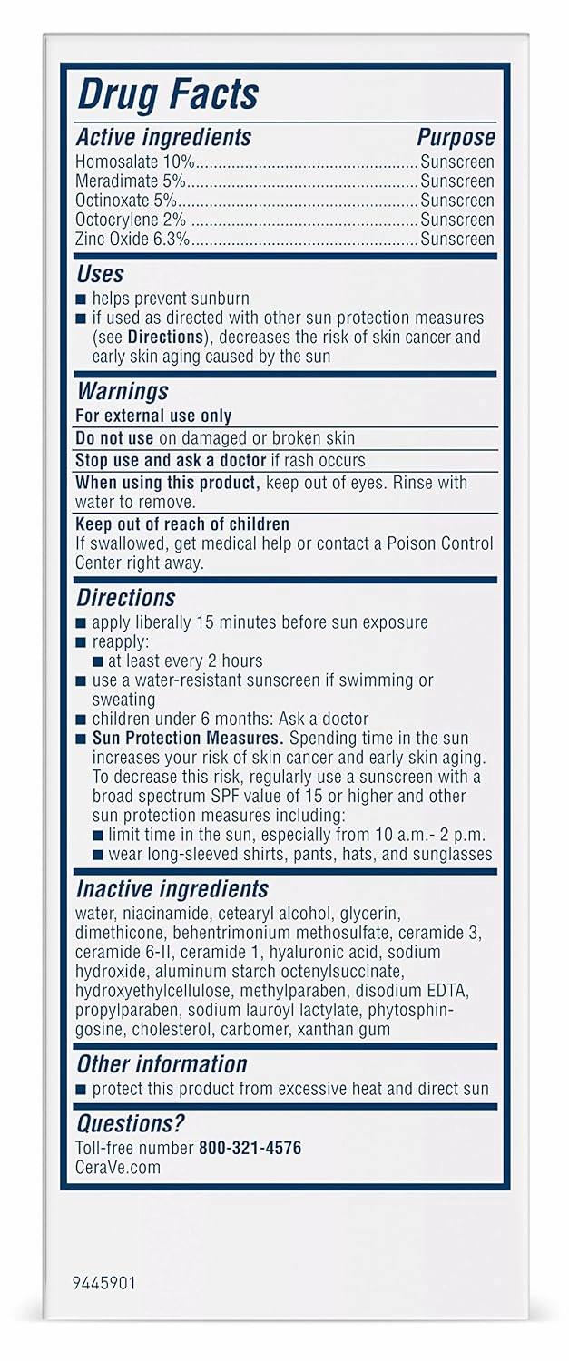 CeraVe Facial Moisturizing Lotion AM SPF 30 | 3 Ounce | Daily Face Moisturizer with SPF | Fragrance Free