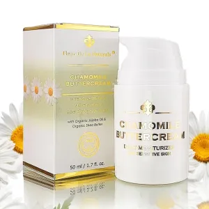 Chamomile Buttercream - Best Anti-Wrinkle Cream & Anti-Aging Face Cream for Sensitive Skin - Helps to Repair Wrinkles & Purify Skin - Made in USA - All Natural and Organic Ingredients – 1.7 oz