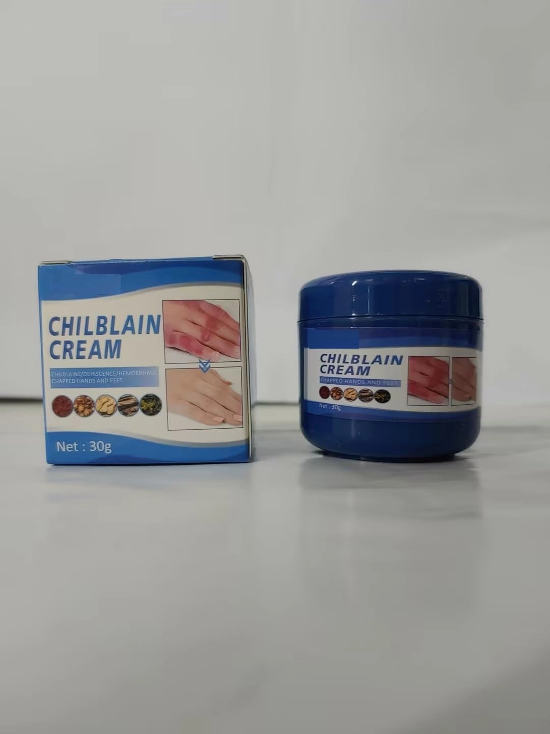 Chilblain Cream, Anti-cracking Frostbite Moisturiser Deep Nourishing, Anti Crack & Hand Foot Cream, Foot Repair Cream, for Dry Cracked Heels Callus Remover (3 Pcs)