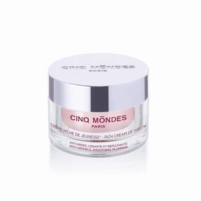 CINQ MONDES Rich Cream Of Youth -1.7oz - Moisturizing And Plumping Facial Cream - For A Smoother Complexion - Improves Firmness With Natural Ingredients