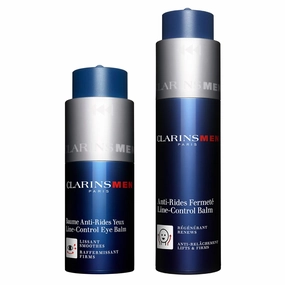ClarinsMen Line-Control Balm and Eye Balm Bundle | Skincare for Men | Anti Aging Moisturizer | Anti Aging Eye Cream for Men | All Skin Types