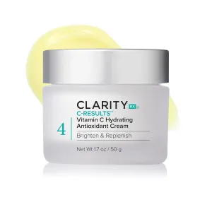 ClarityRx C-Results Vitamin C Hydrating Antioxidant Face Cream, Natural Plant-Based Anti-Aging Facial Moisturizer for Brighter Skin