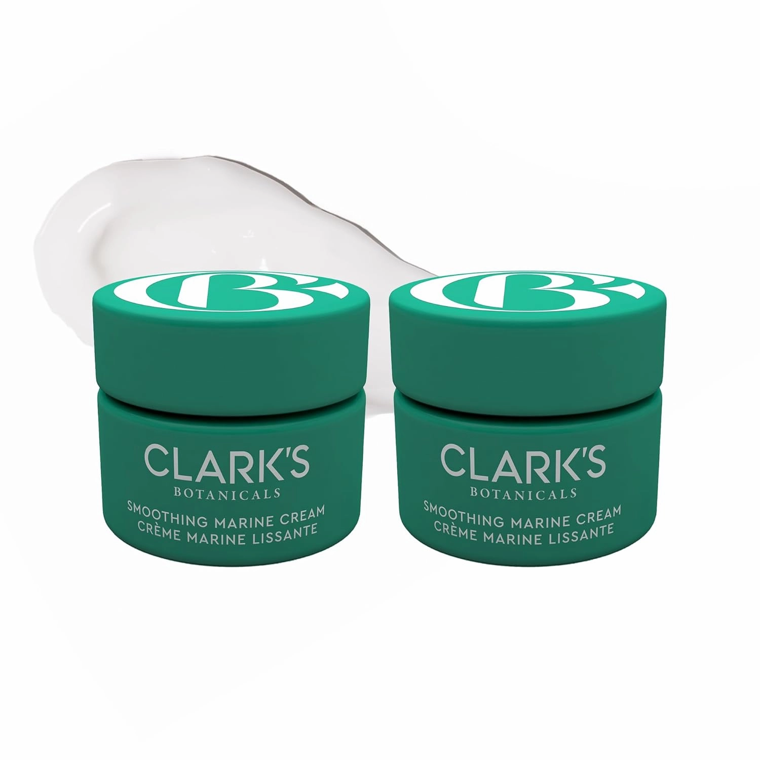 Clark's Botanicals Smoothing Marine Cream: Lightweight Face Moisturizer, Normal to Oily Skin with Antioxidants, Stimulates Hyaluronic Acid Production & Clears Pores, 60ml | 2oz (Pack of 2)