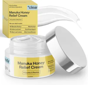 Clearbody Manuka Honey Eczema Cream – Organic Eczema Honey & Collodial Oatmeal Moisturizer for Soothing, eczema, Dry & Itchy Skin – Face & Body Lotion - Plant-Based Formula (2oz)
