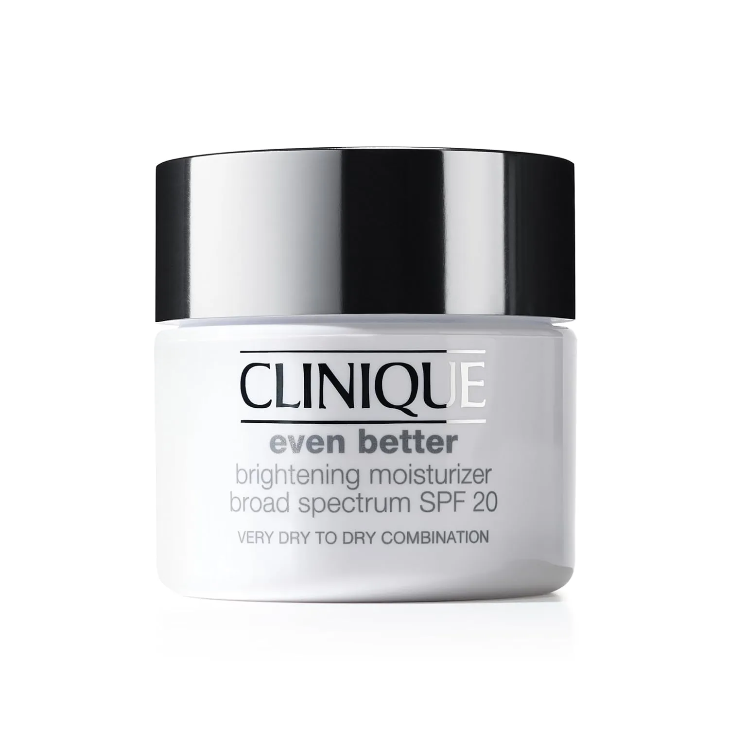 Clinique Even Better Brightening Daily Oil Free Moisturizer SPF 20 For Very Dry to Dry Combination Skin Types | Hydrating   Dark Spot Reducing, 1.7 Fl Oz