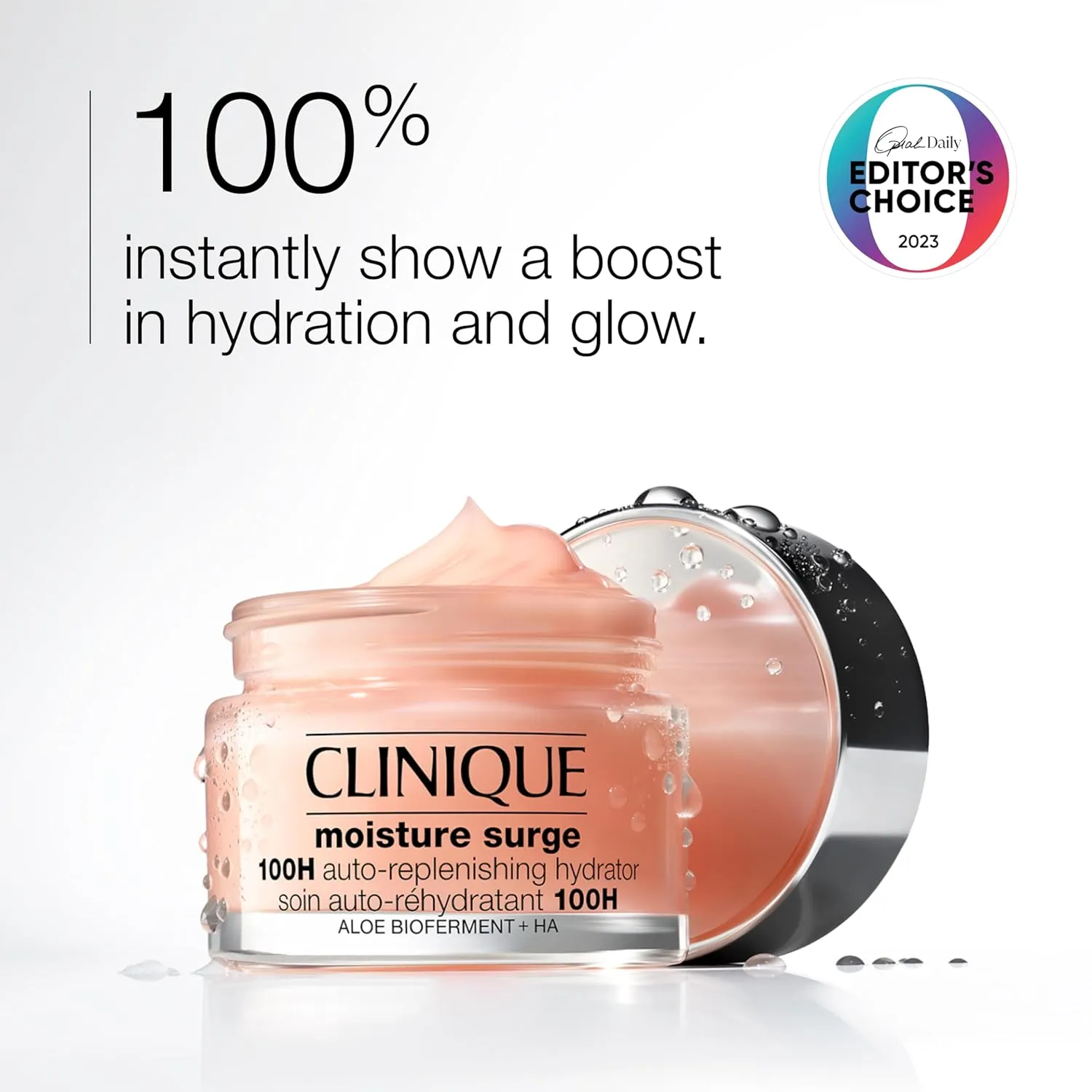 Clinique Moisture Surge 100H Auto-Replenishing Hydrator Oil Free Face Moisturizer With Hyaluronic Acid For All Skin Types | Hydrating   Moisturizing
