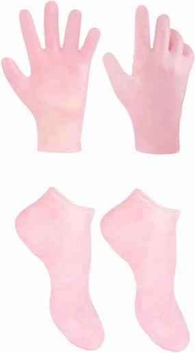 CLISPEED 1set Moisturizing Exfoliating Foot Care Socks and Gloves for Dry Skin Treatment Softens Calluses and Rough Skin for Use