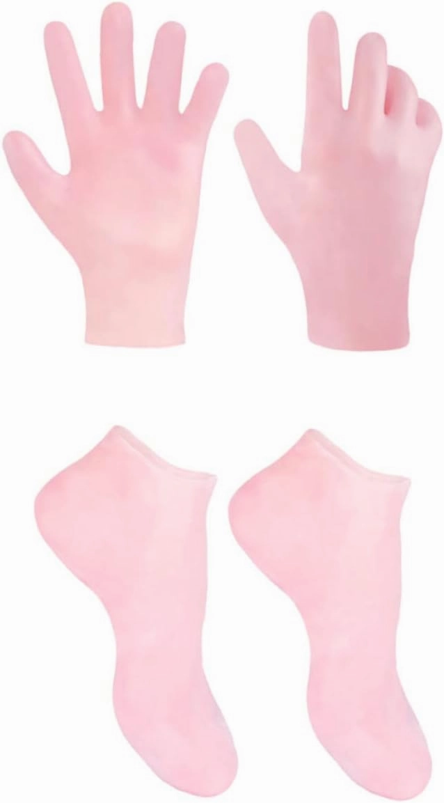 CLISPEED 1set Moisturizing Exfoliating Foot Care Socks and Gloves for Dry Skin Treatment Softens Calluses and Rough Skin for Use