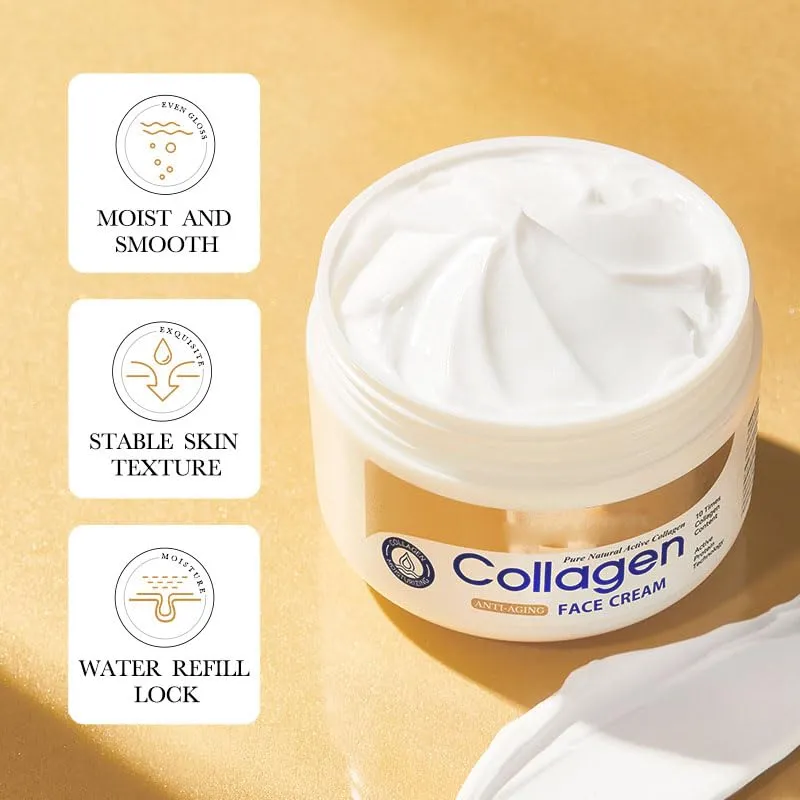 Collagen Anti-Wrinkle Night Cream for Face with Collagen and Sea Minerals-Anti Aging, Nourishing and Moisturizer Face Cream