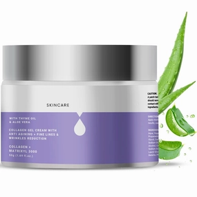 Collagen Cream for Women, Anti ageing Formula to Reduce Wrinkles and Fine Lines, Made with Thyme Oil, Hyaluronic Acid, Suitable for All Skin Types, 50gms