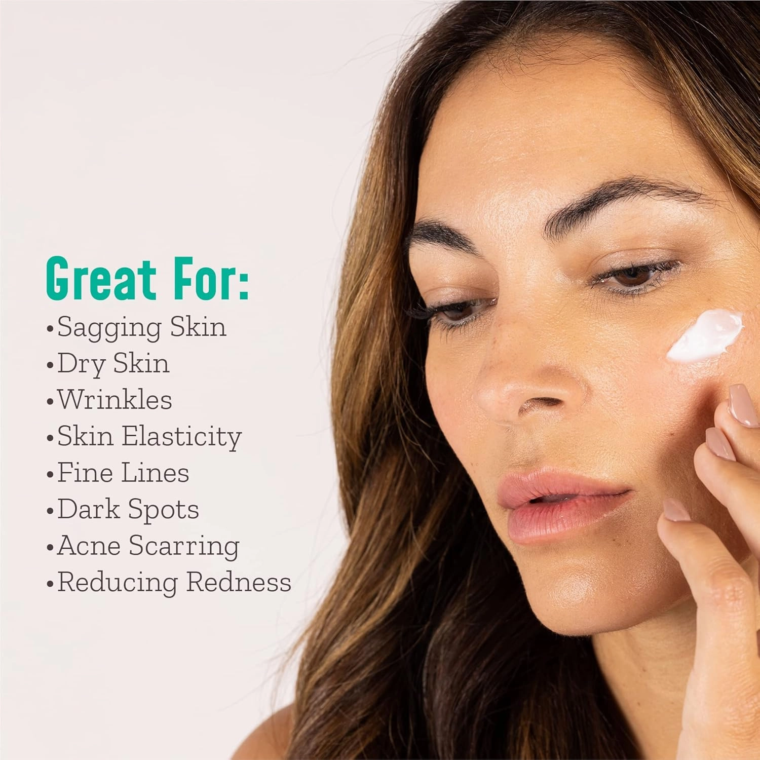 Collagen Firming Cream Dry Skin Rescue Moisturizer Lotion W/Aloe Vera & Green Tea. Skin Care Anti Aging Collagen Face & Body Lotion For Wrinkle Repair, Sagging Skin, & Dry Skin, 15 Fl Oz