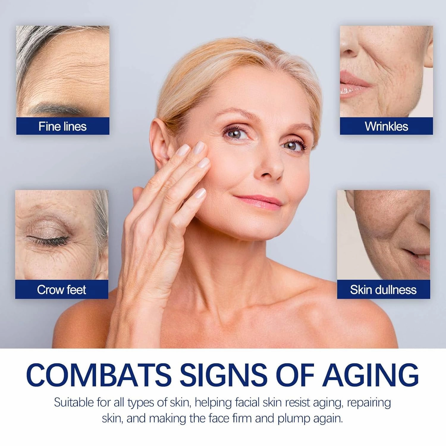 Collagens Face Moisturizer,Natural Antiaging Lift Firm Facial Cream for Women,Skin Tightening Day&Night Cream with Retinol and Hyaluronic Acid,Delay Aging,Reduce Wrinkle and Fine Lines (2pc)