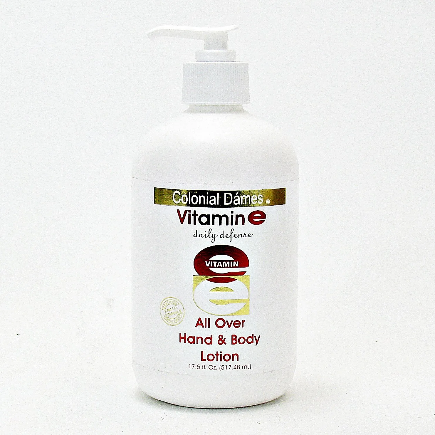 Colonial Dames Vitamin E Hand and Body Lotion (17.5 Oz) - Sensitive Skin Body Lotion for Women & Men – Body Moisturizer for Entire Body