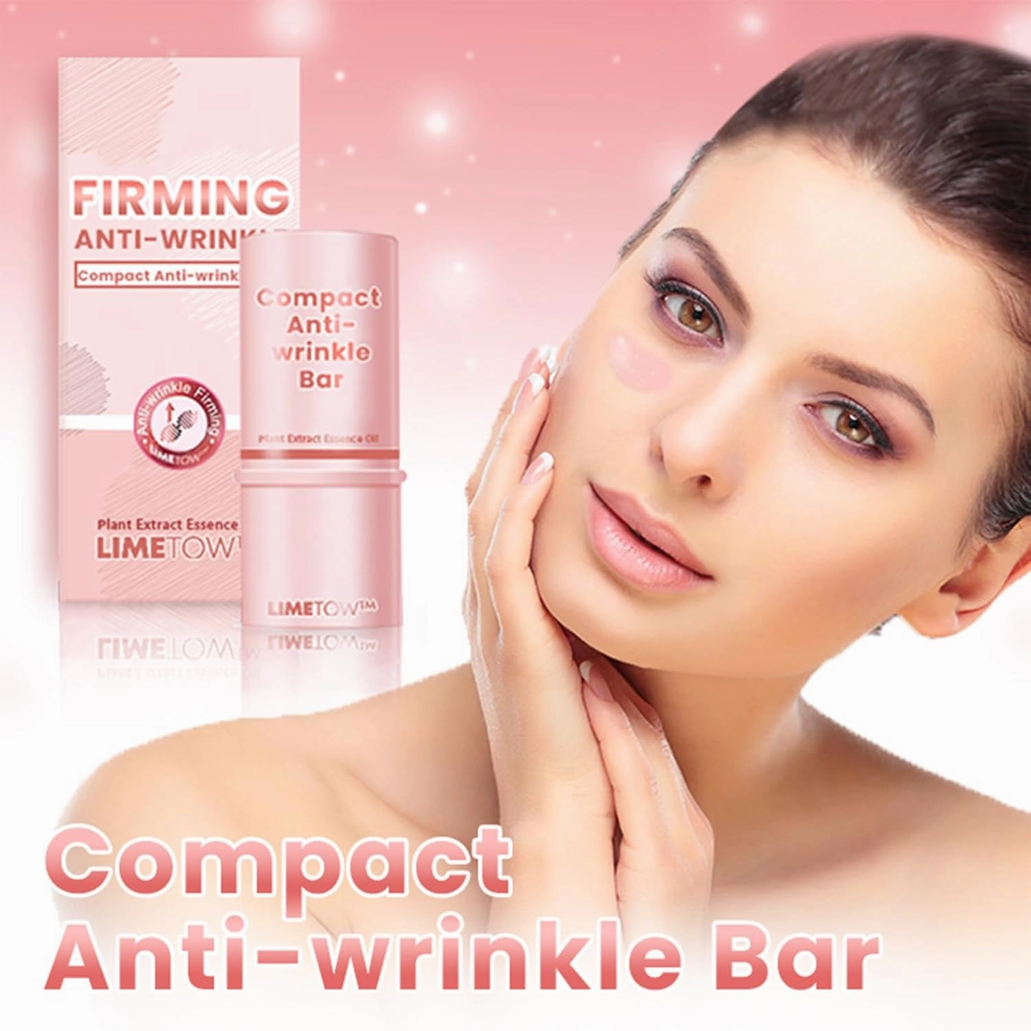 Compact Anti-Wrinkle Bar, Wrinkle Bounce Multi Balm Facial Moisturizer, Hydrating Lip Balm Cream, Firming Anti Wrinkle Bar, Daily Face Moisturizer Stick (2PCS)
