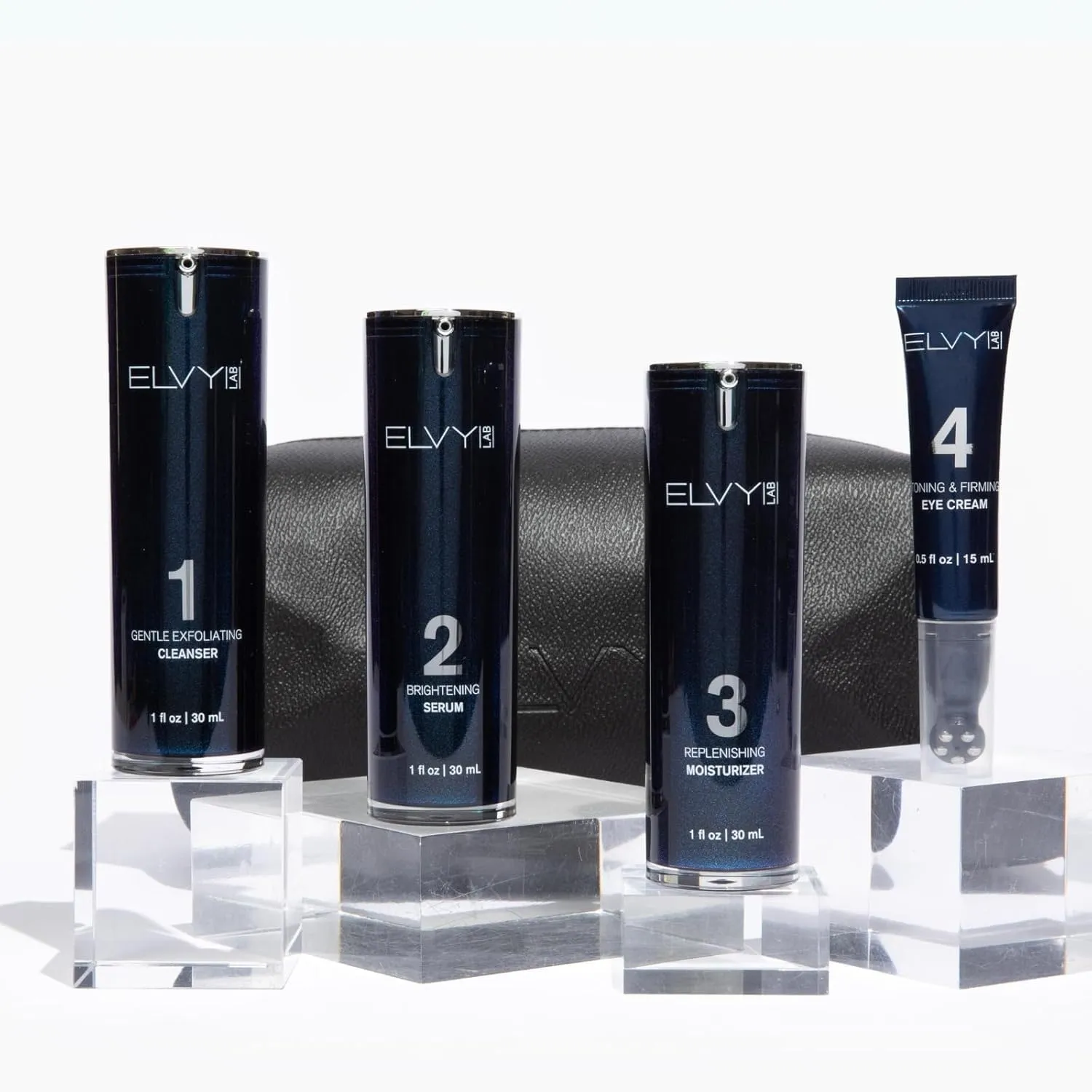 Complete Men's Skincare Set | 4-Step Grooming Kit with Cleanser, Vitamin C Serum, Face Moisturizer & Eye Cream | Hydrating and Rejuvenating Skincare for All Skin Types