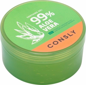 CONSLY_Aloe Vera Soothing Gel, Multifunctional Hydrating and Calming Gel with High-Content Aloe Vera Extract, Non-Sticky Formula for Smooth and Refreshed Skin