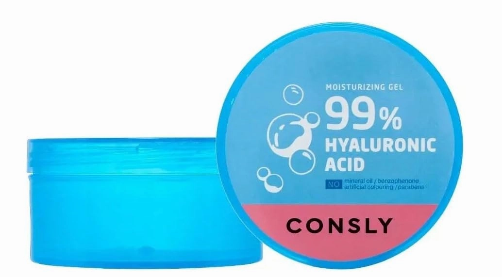 CONSLY_Hyaluronic Acid Moisture Gel, High-Concentrated Hydrating and Refreshing Gel for Soft, Silky Skin, Non-Sticky Formula