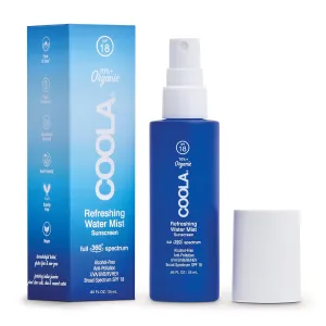 COOLA Organic Refreshing Water Mist Face Moisturizer With SPF 18, Dermatologist Tested Face Sunscreen With Plant-Derived BlueScreen Digital De-Stress Technology