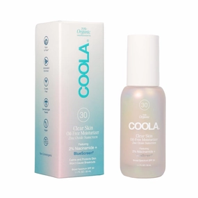 COOLA Clear Skin Oil-Free Moisturizer with SPF 30, Dermatologist Tested Sunscreen with Niacinimide and Centella Asiatica, 1.1 Fl Oz